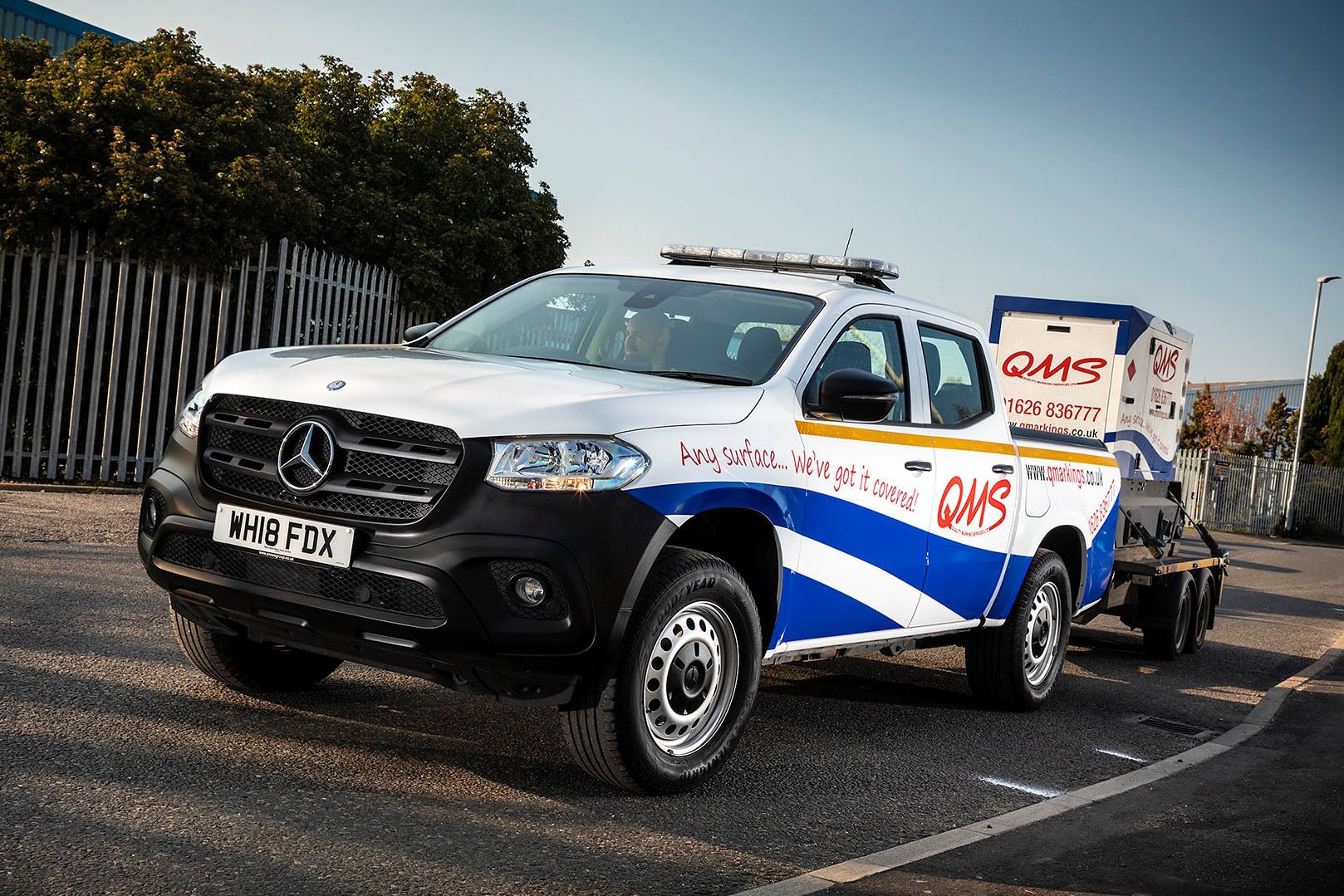 Mercedes X-Class with trailer