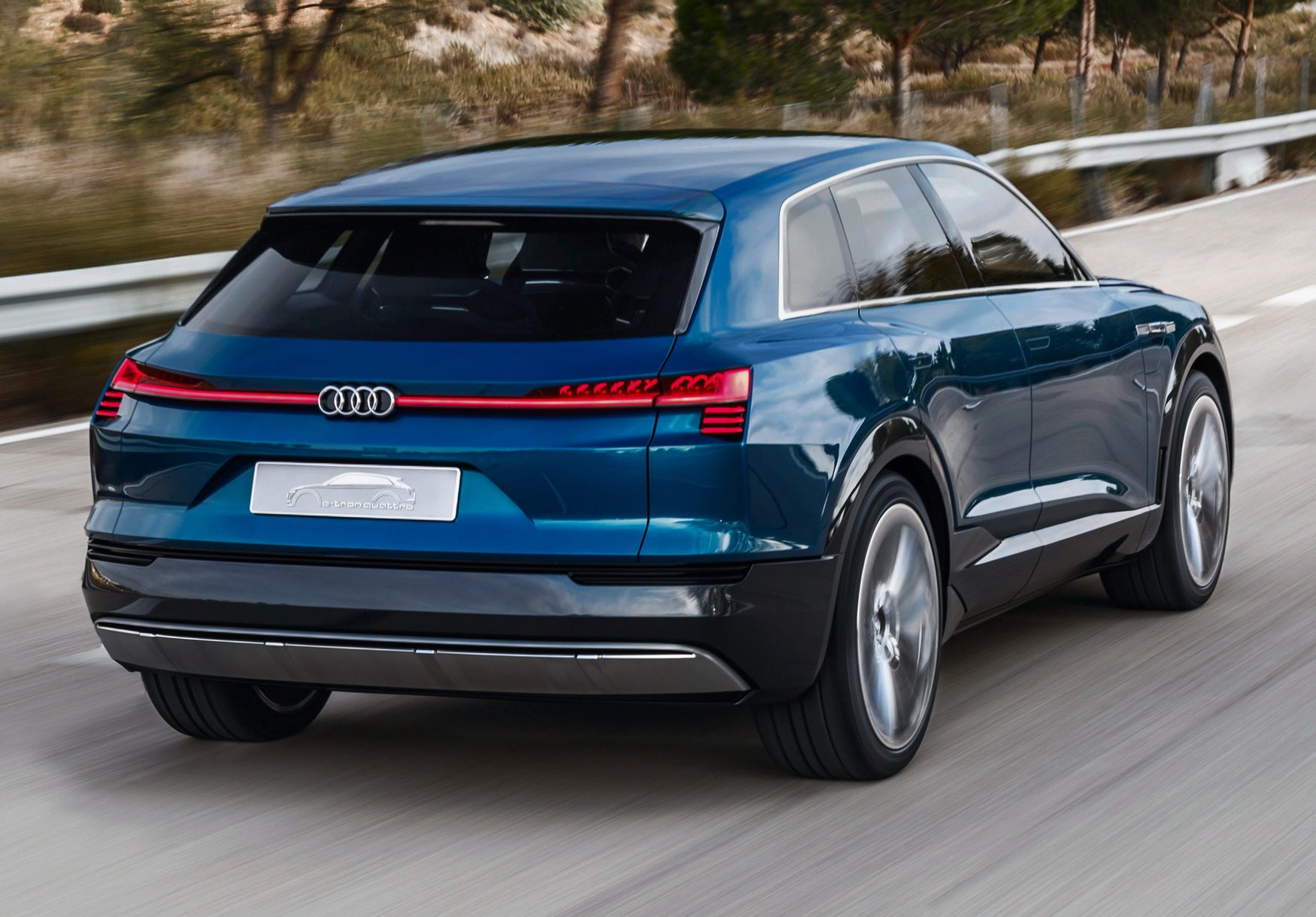 Audi Q6 e-tron rear-three quarter
