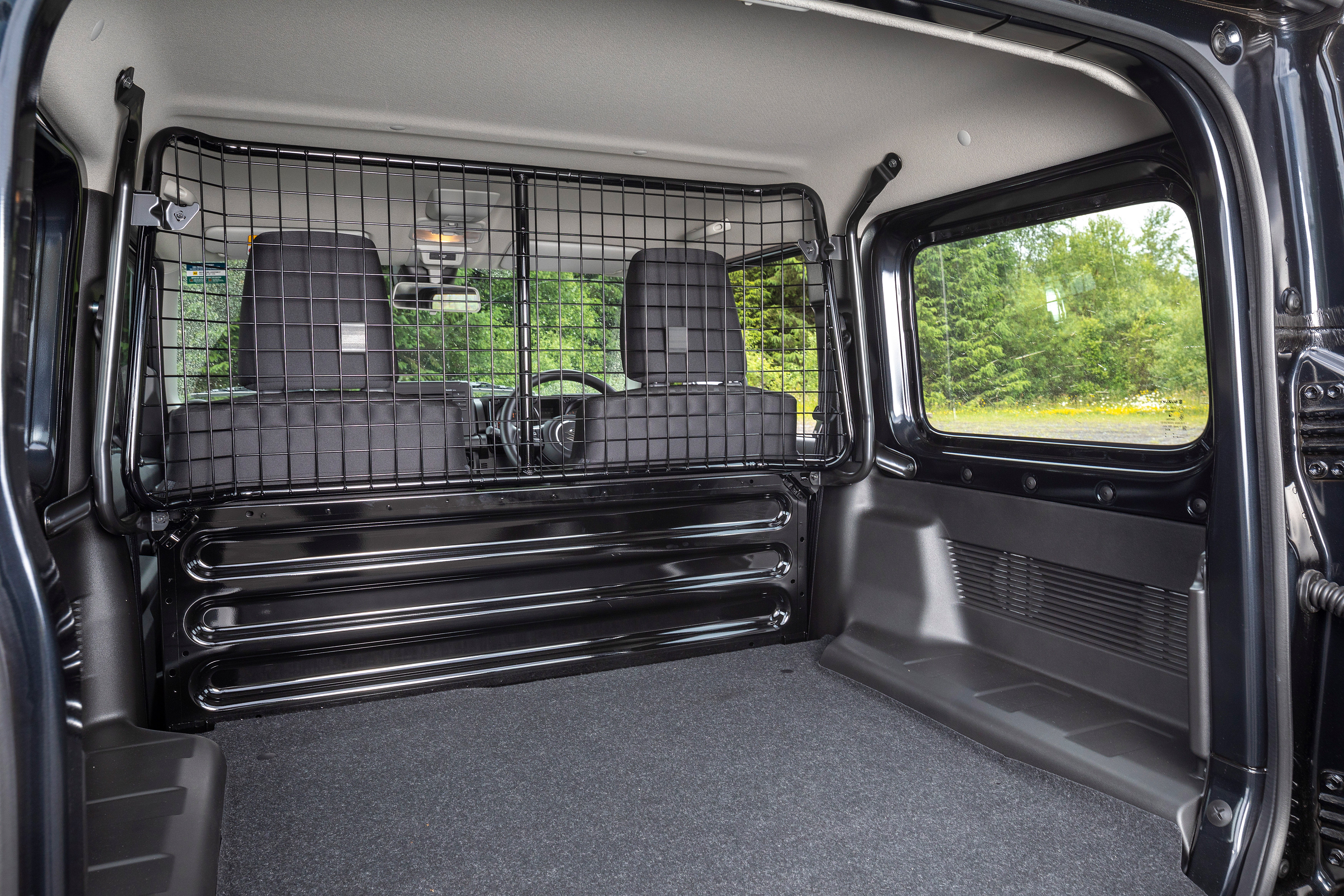 The Jimny van has a maximum payload of 150kg while its loadspace measures 939mm in length and 1295mm wide