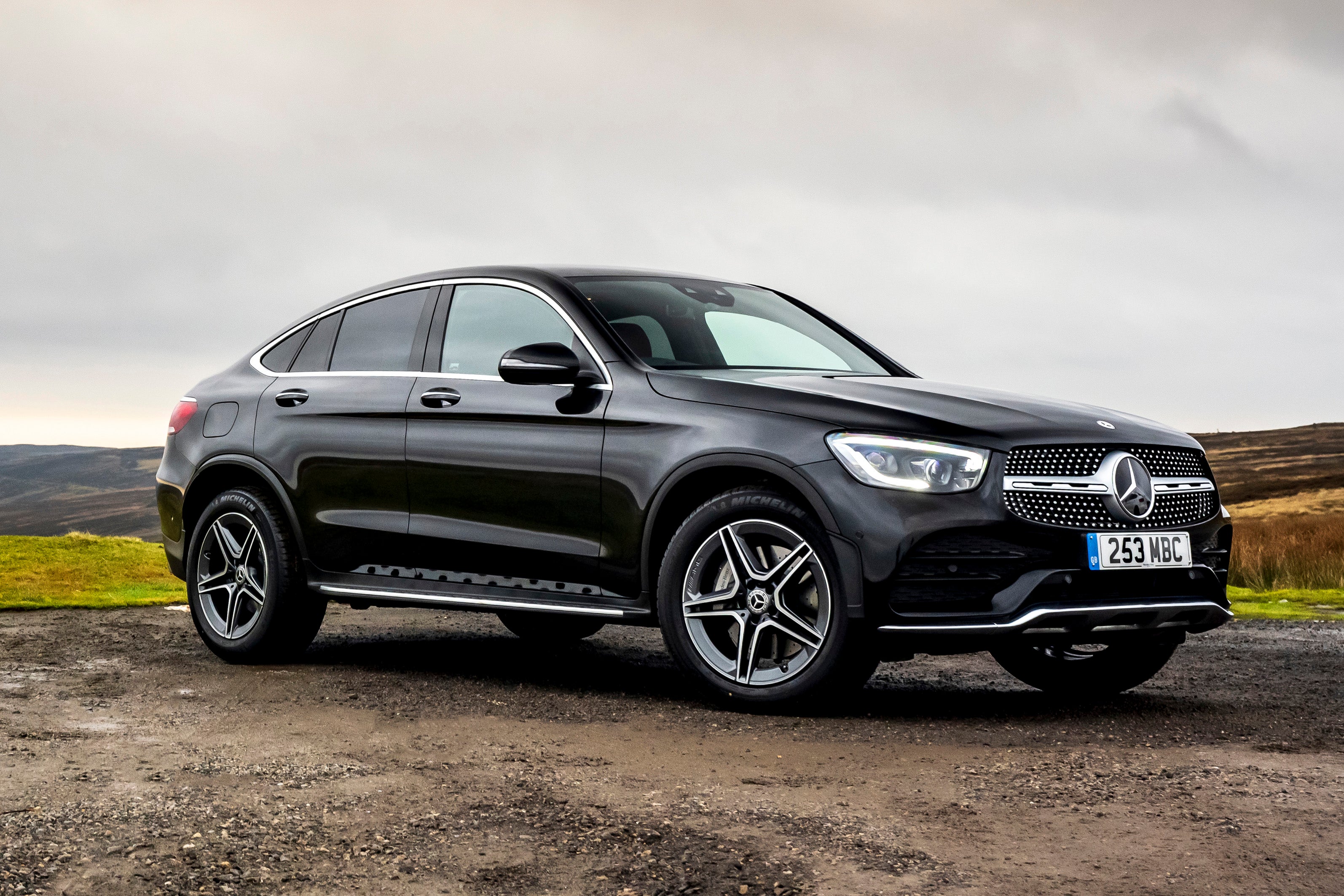 Mercedes GLC Coupe Review 2022: front right exterior