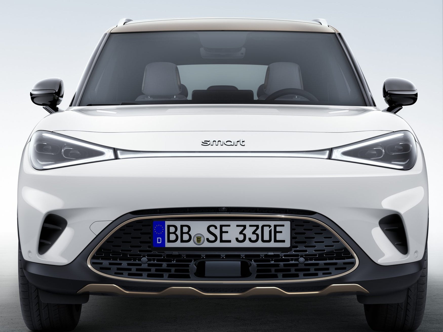 Smart #1 white front on