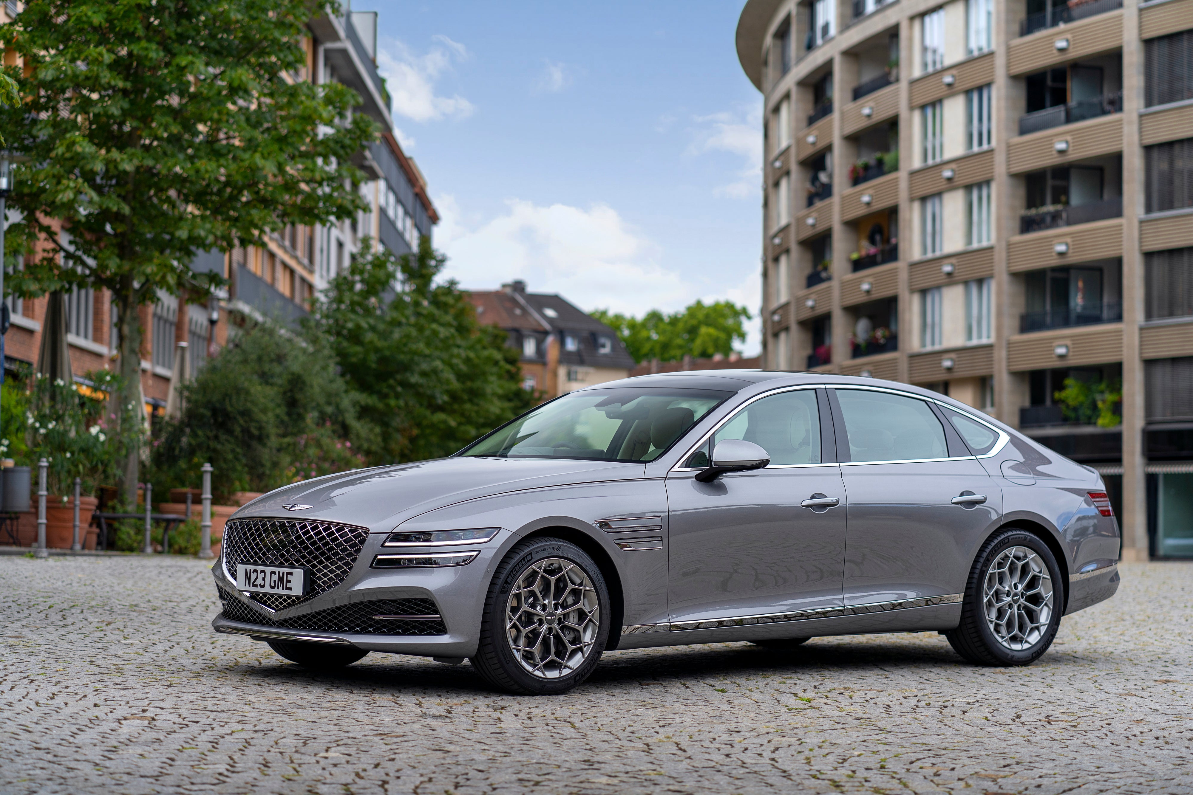 It might look like a fastback, but the Genesis is a saloon
