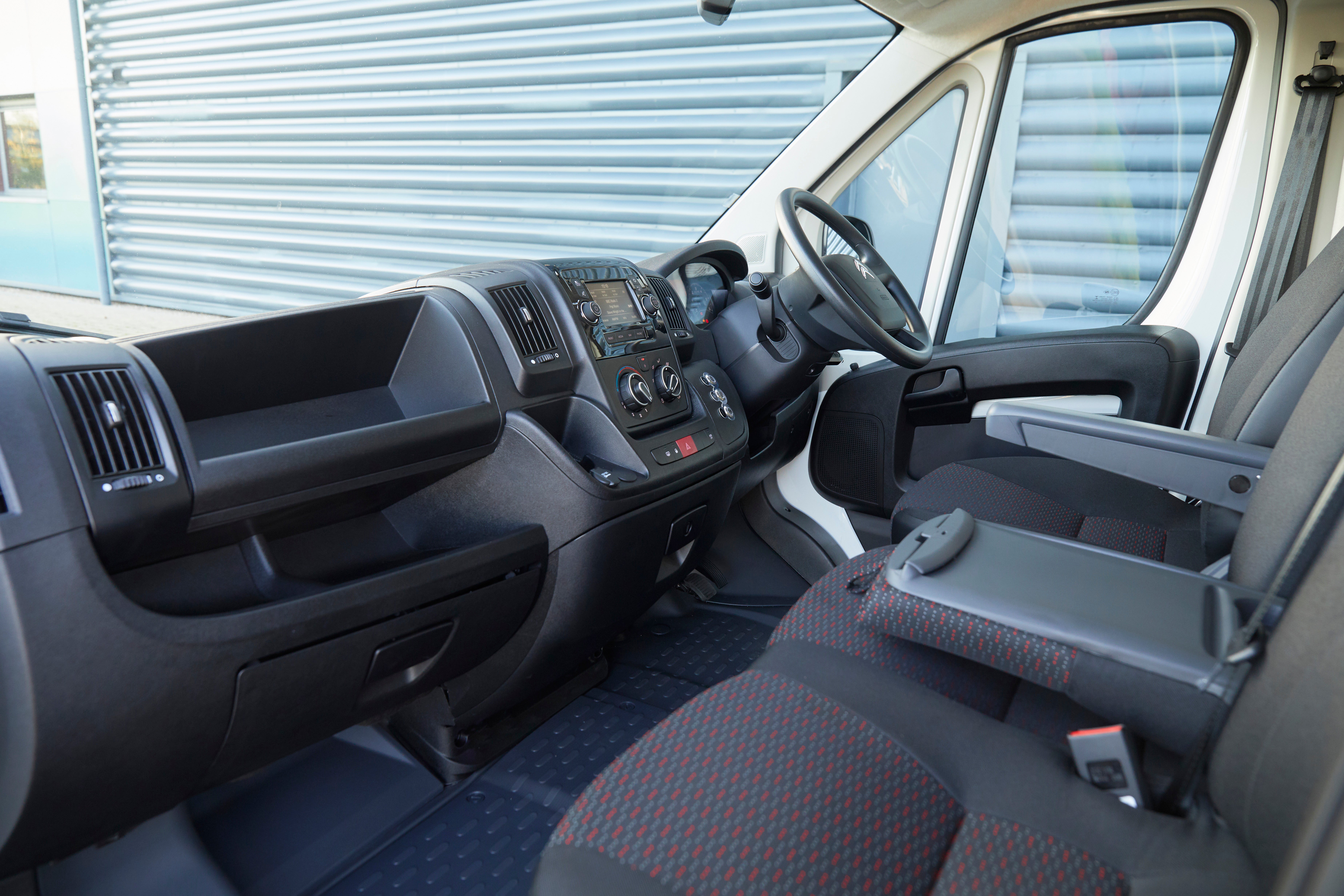 The interior has some unusual quirks as part of the fairly basic van conversion.