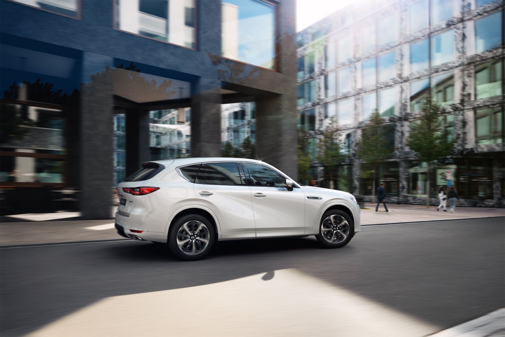 Mazda CX-60 in white, pictured in profile