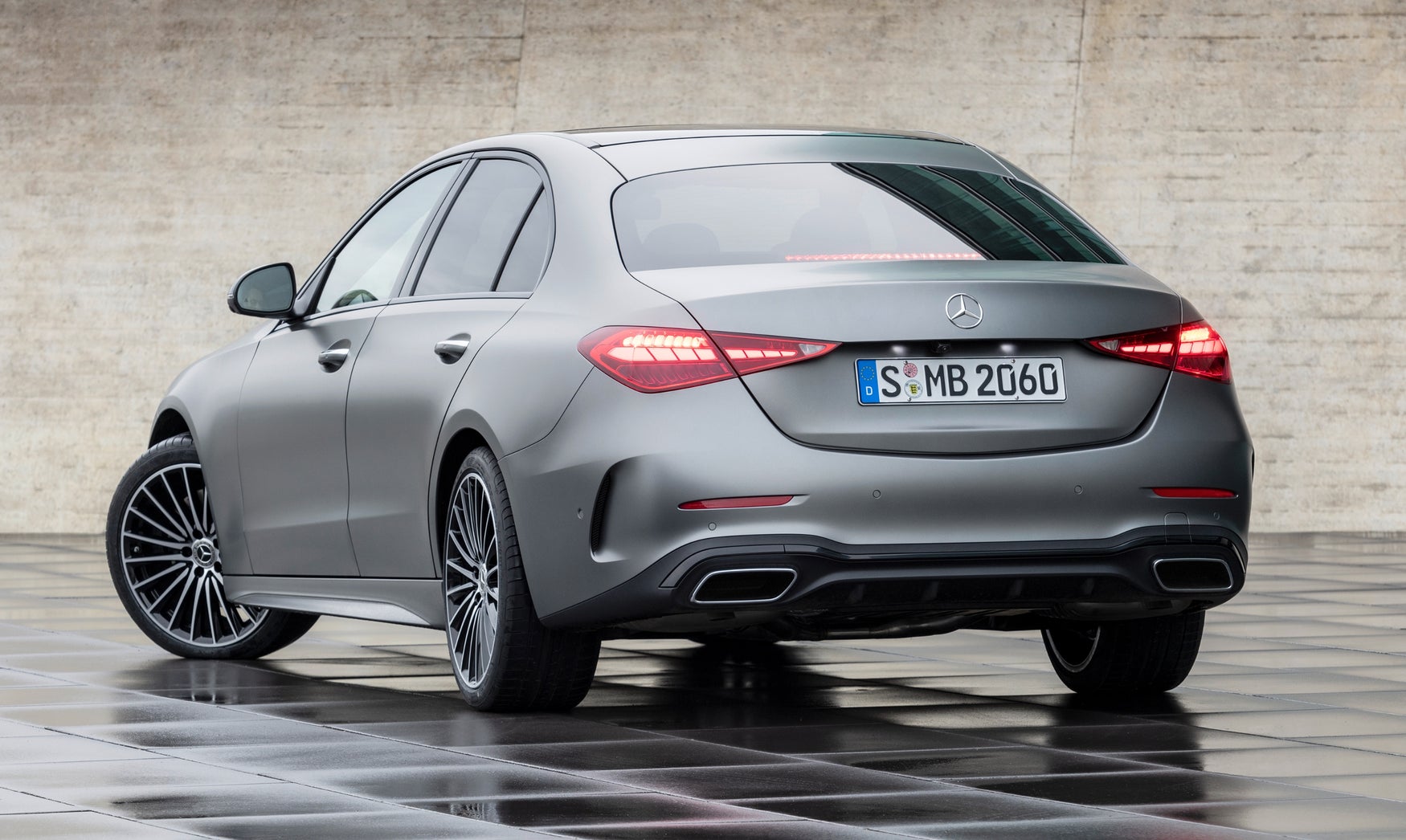 2021 Mercedes C-Class rear three quarter