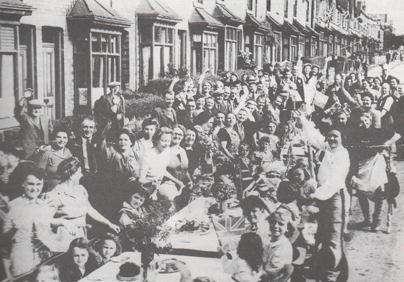 VE Day in Birmingham, England in 1945
