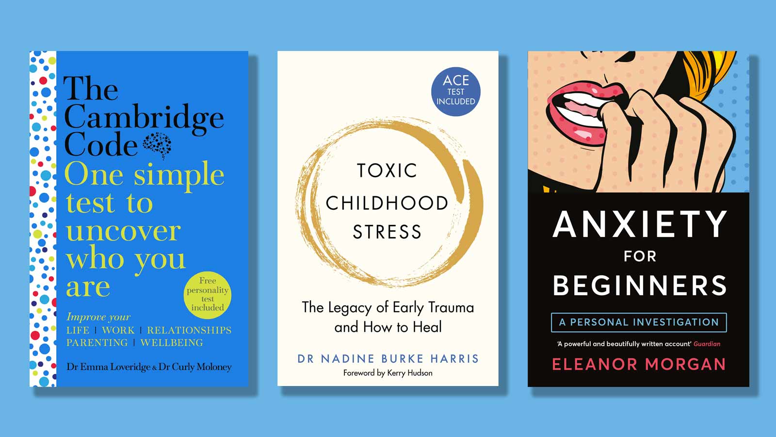 The Cambridge Code, Toxic Childhood Stress and Anxiety for Beginners book covers