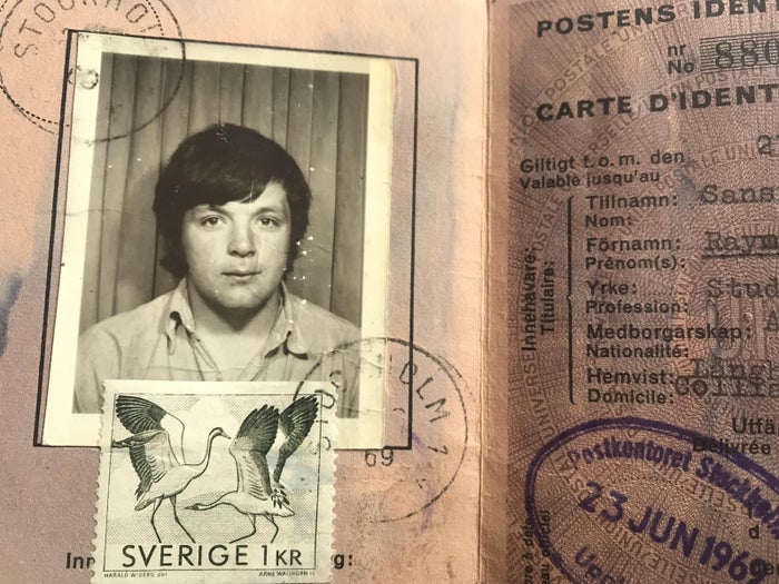 Ray Sansiviero Swedish identity card 1969