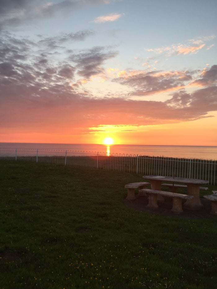 Sunset view from the converted keepers' cottages, Devon