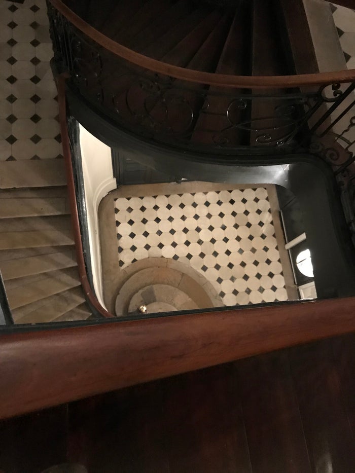 A spiral staircase