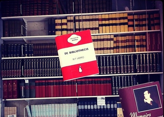 Bookshelves and De Bibliothecis by M. T. Varro