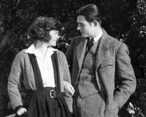 Hadley and Ernest Hemingway in Chamby, Switzerland, 1922