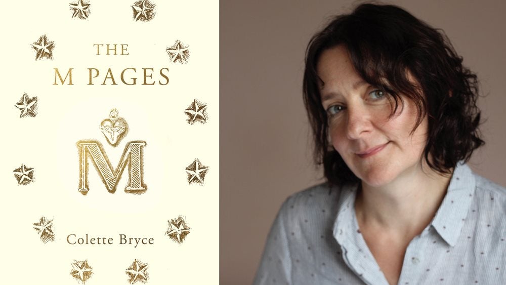 The M Pages book jacket and Colette Bryce