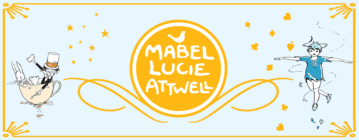 An illustrated banner celebrating Mabel Lucie Attwell.