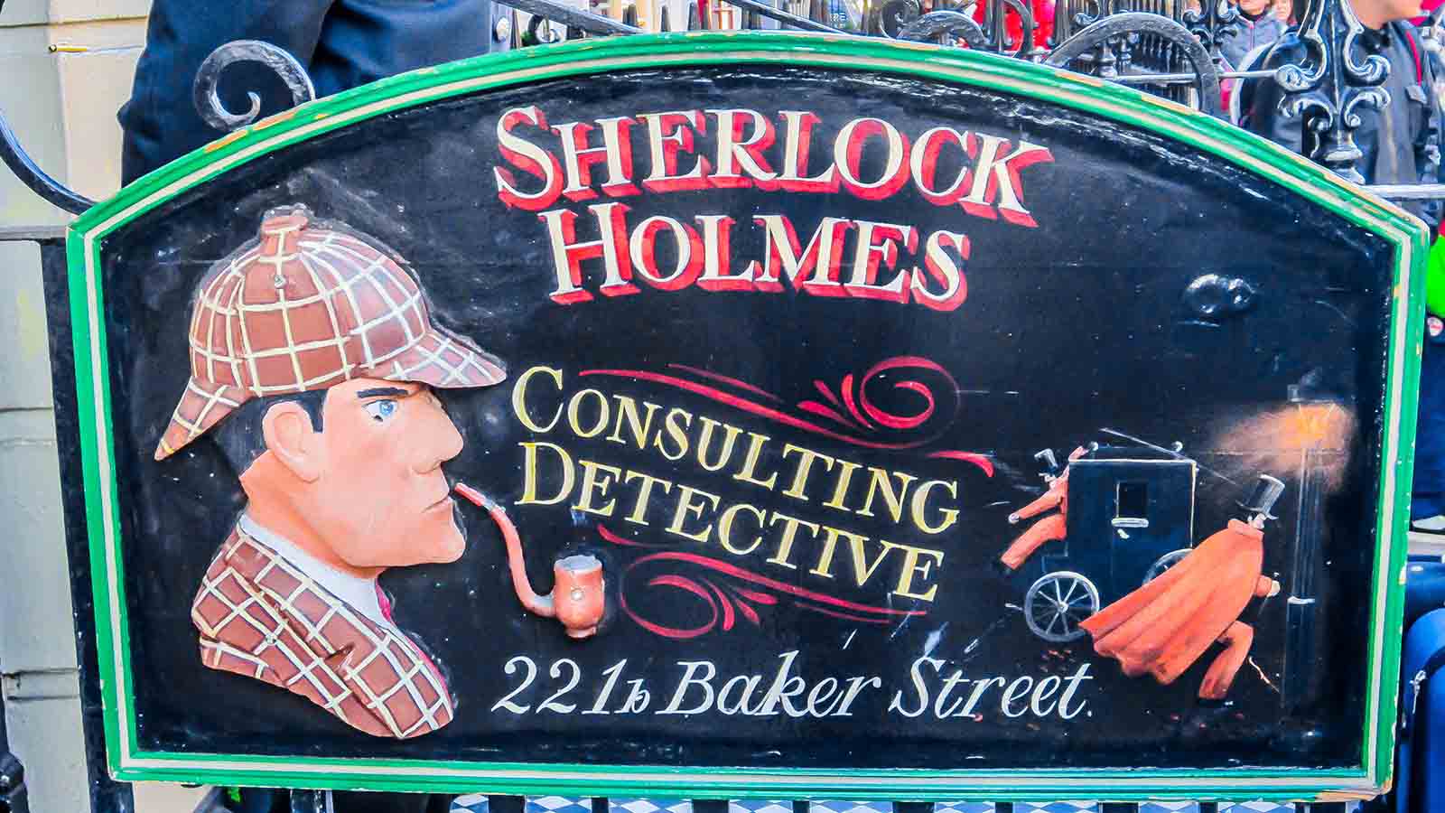 Old Sherlock Holmes sign for 221b Baker Street