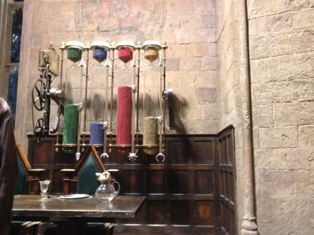 Hogwarts house point hourglasses