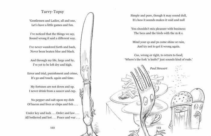 Poem and illustration of Turvy-Topsy from Poems to Save the World With