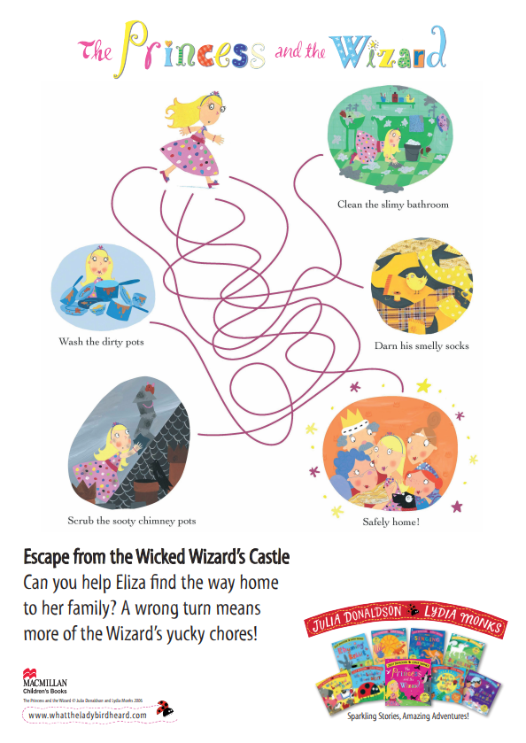 Activity Sheet - Maze - The Princess and the Wizard - Julia Donaldson & Lydia Monks.PNG