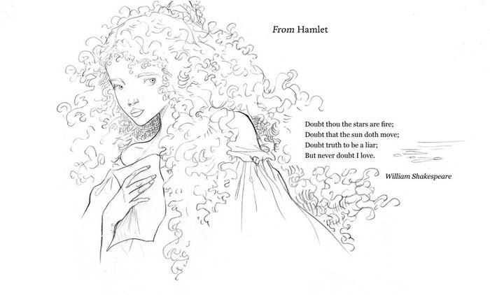 Illustration for From Hamlet illustrated by Chris Riddell