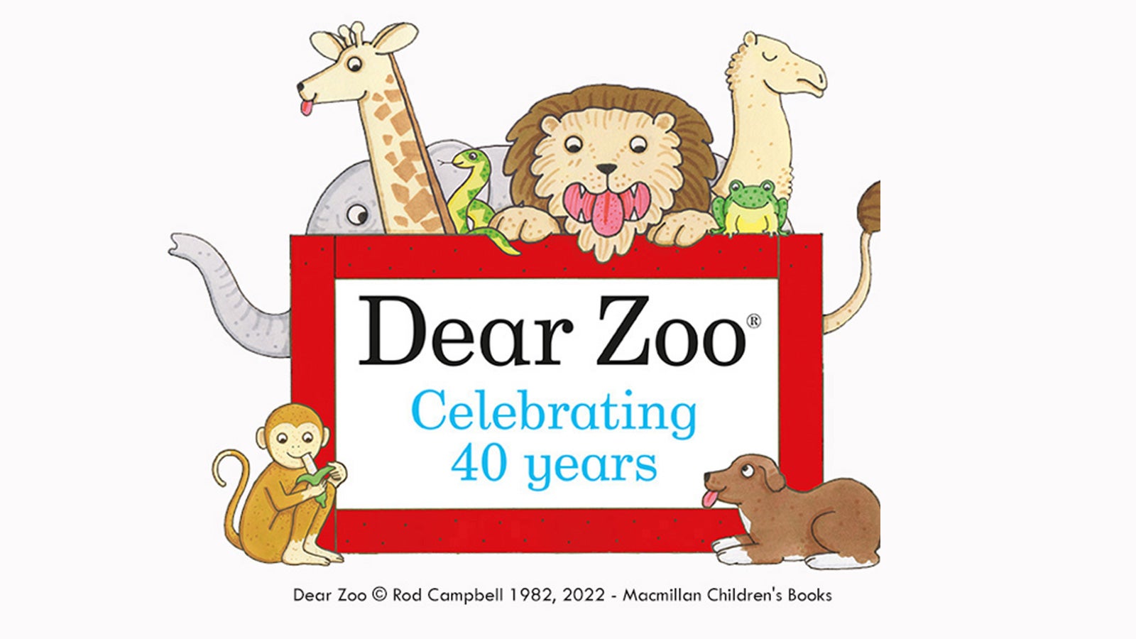 A Dear Zoo 'Celebrating 40 years' logo