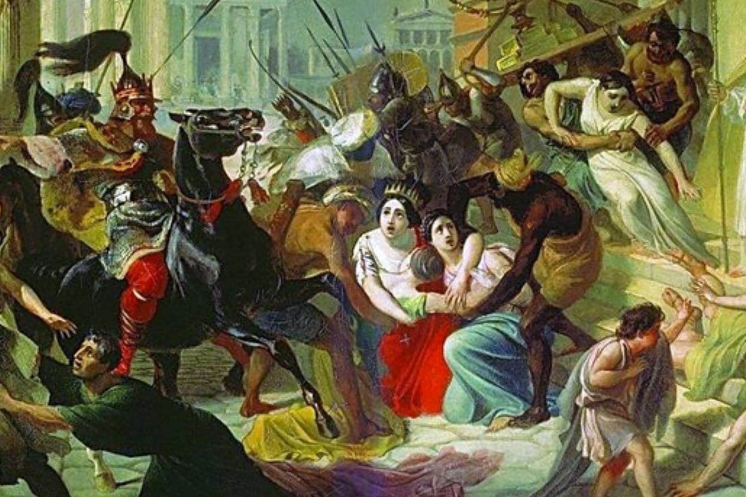 Painting of the fall of the Roman Empire
