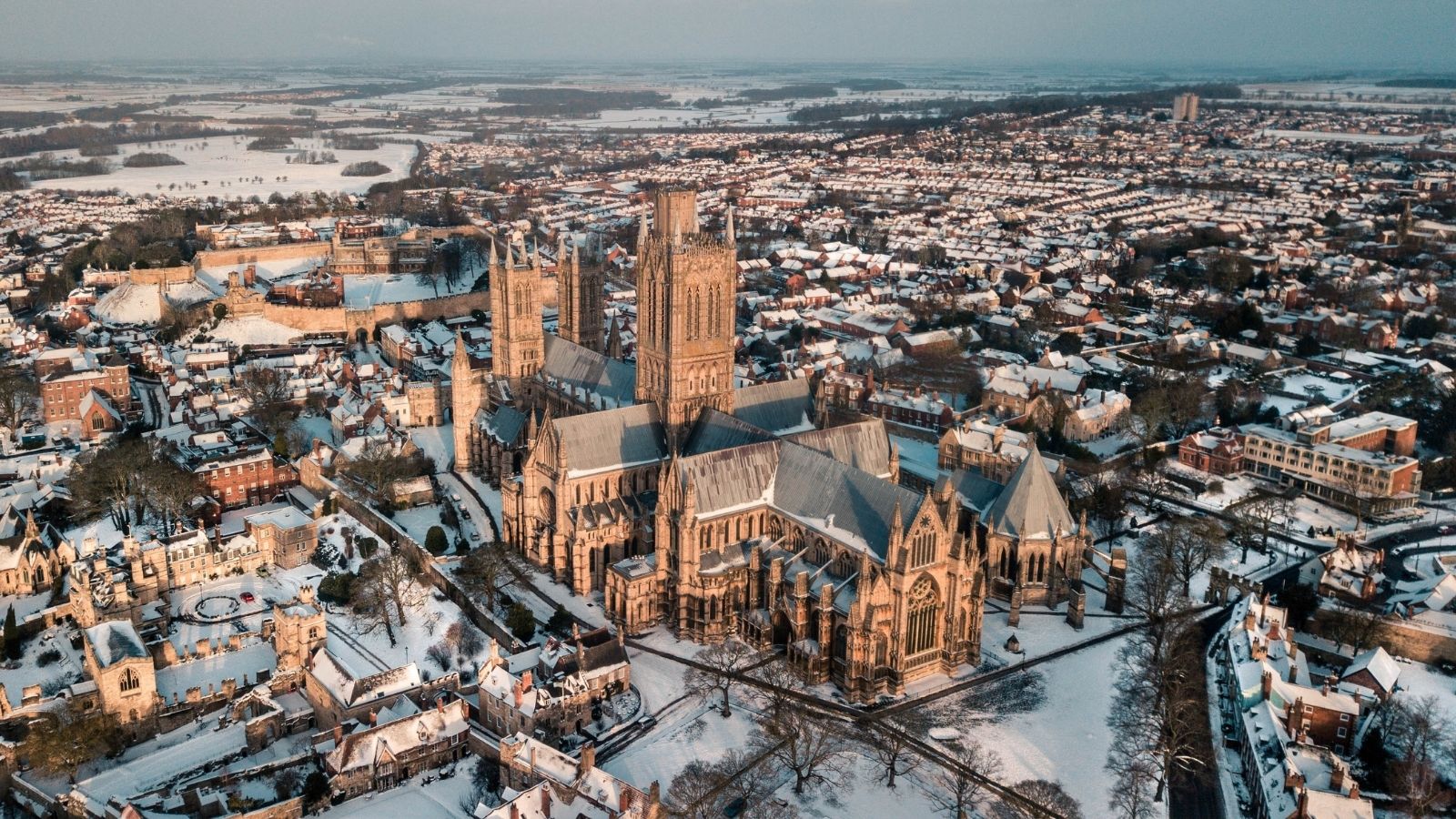 Lincoln Cathedral in the snow
