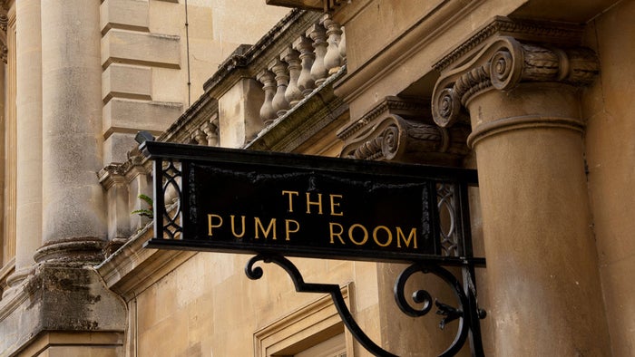 Pump Room sign Bath