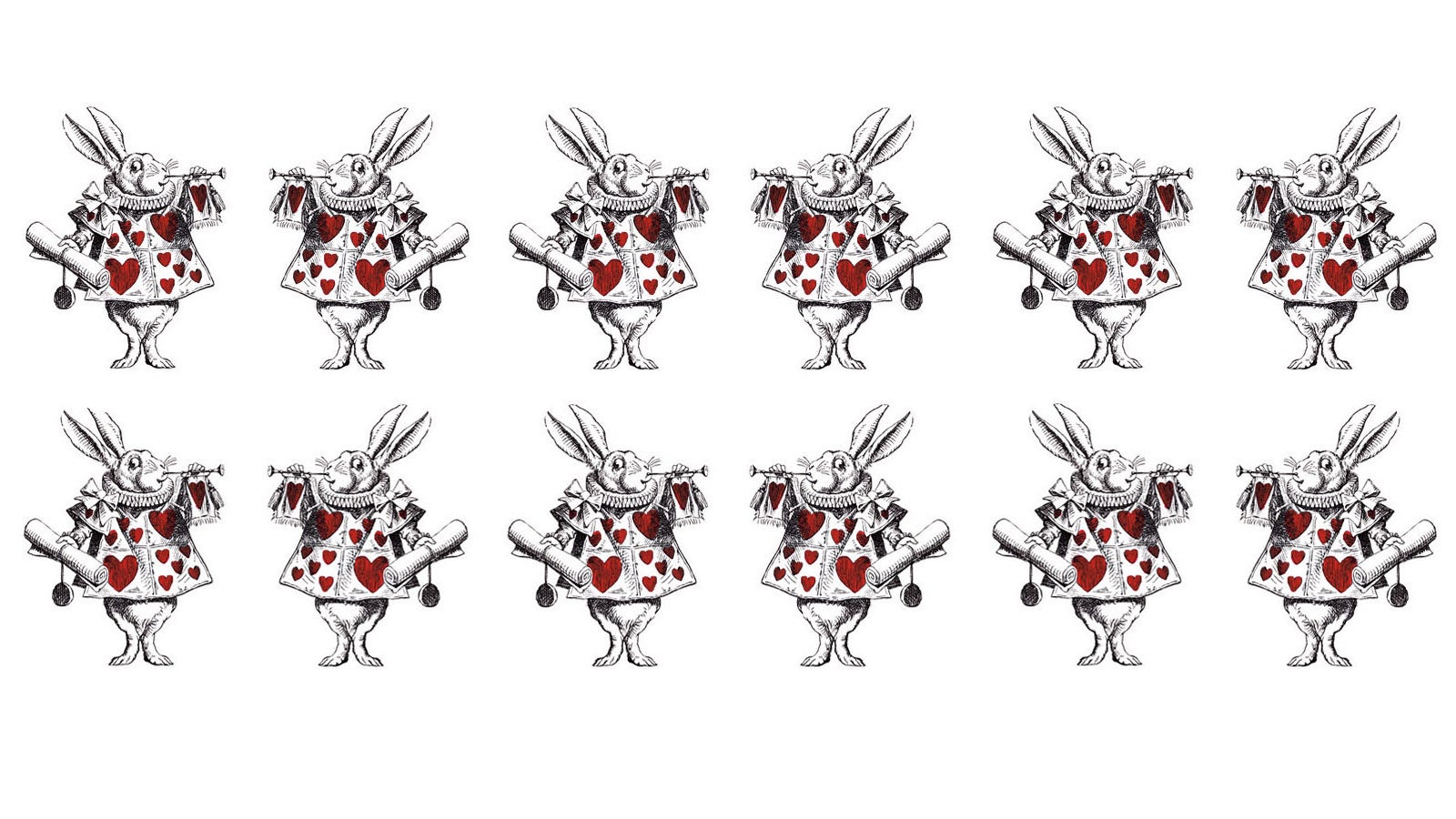Illustration of the White Rabbit from Alice in Wonderland