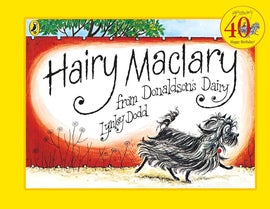 Book cover for Hairy Maclary from Donaldson's Dairy