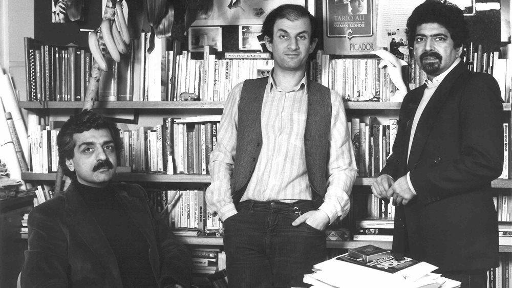 Tariq Ali, Salman Rushdie and Sonny Mehta, 1985.