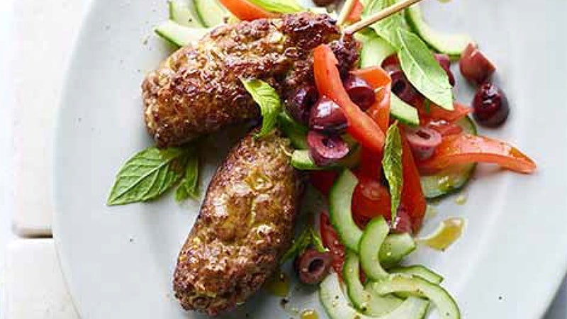 Lamb Koftas Greek Salad
