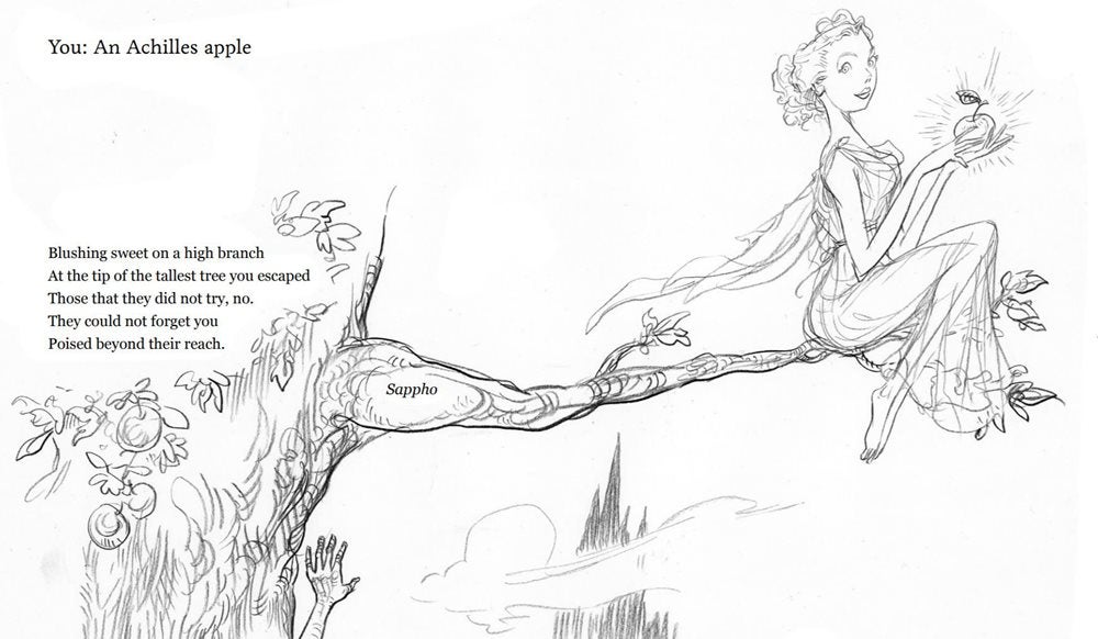 Illustration for You An Achillies Apple by Chris Riddell