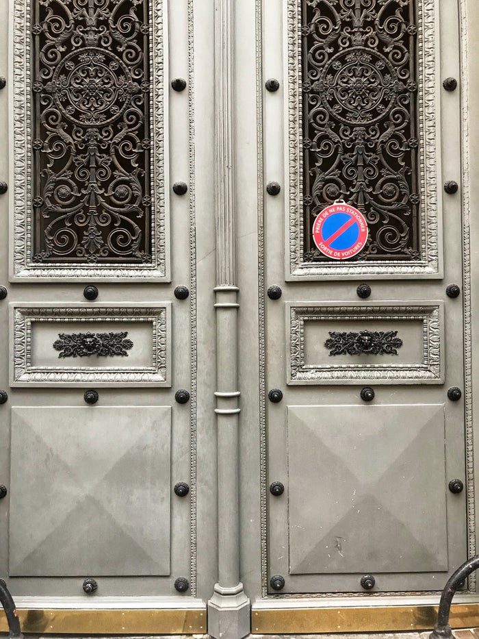 A closed doorway