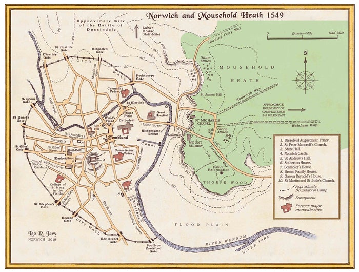 Illustrated map of Norwich