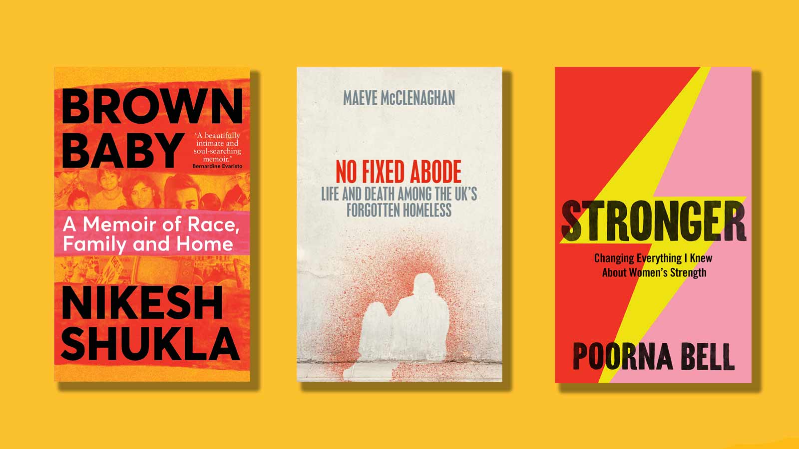 Brown Baby, No Fixed Abode and Stronger book covers