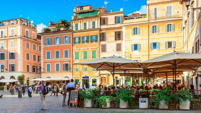 Trastevere square Rome