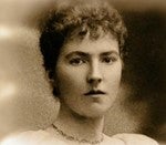 sepia photograph of Gertrude Bell in her 20s