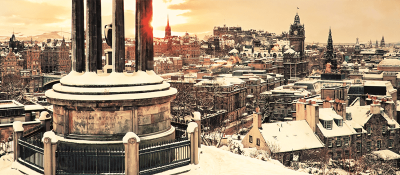 Edinburgh Golden Hour sunlight