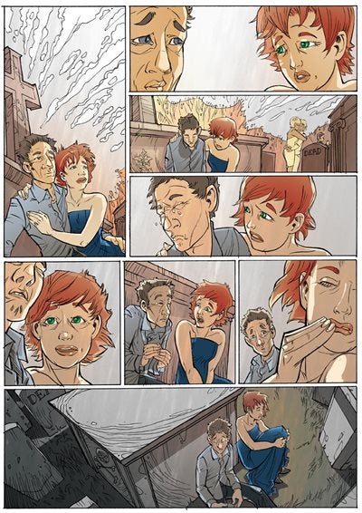 Colour sketch from Dan and Sam comic