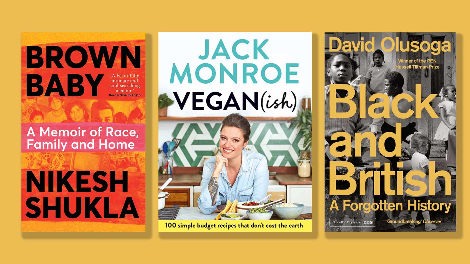 Brown Baby, Vegan(ish) and Black and British book covers
