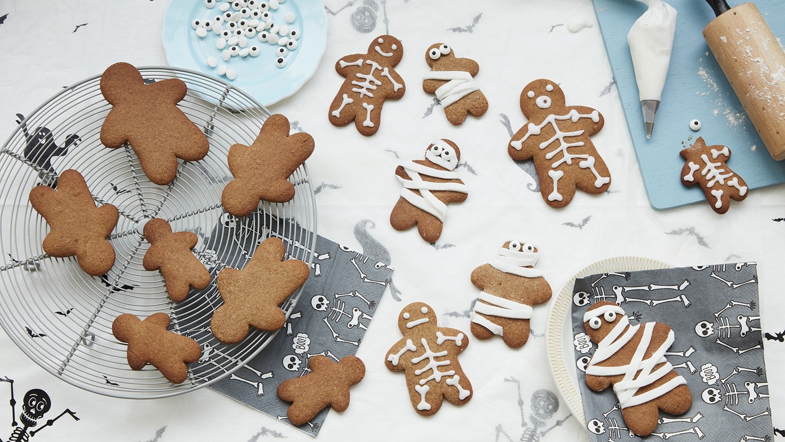 Annabel Karmel's gingerbread mummies and skeletons