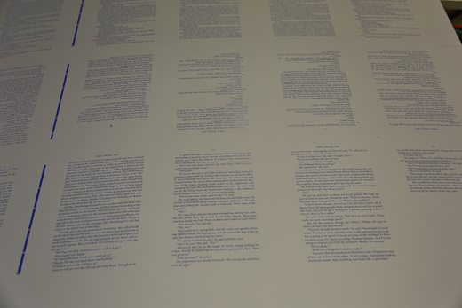 16 pages of book on a printing plate