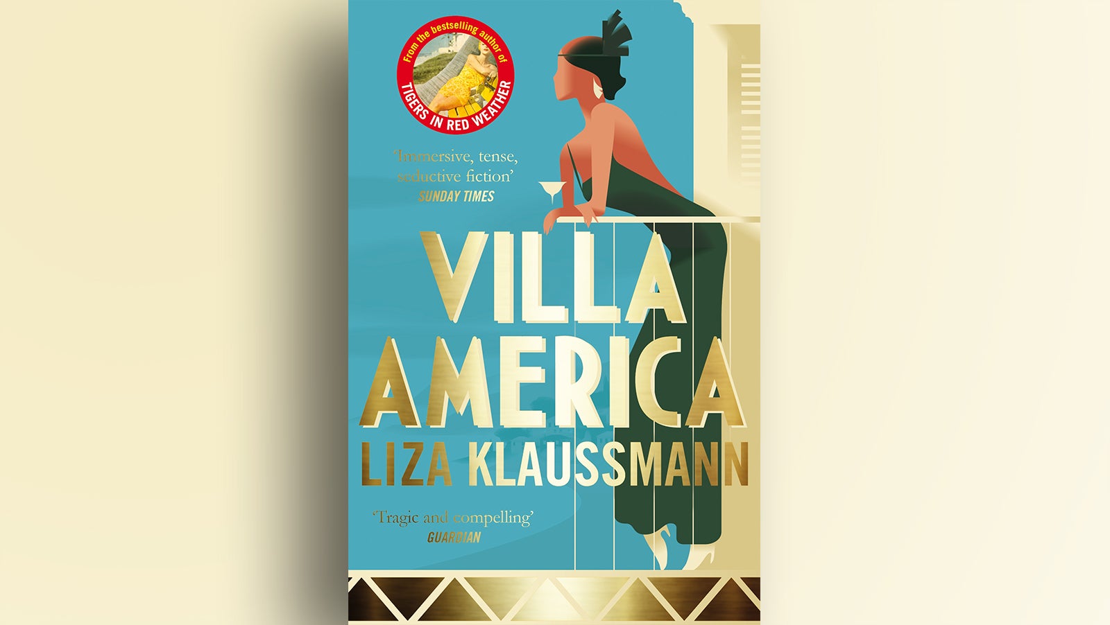 Villa America book cover on a gold background