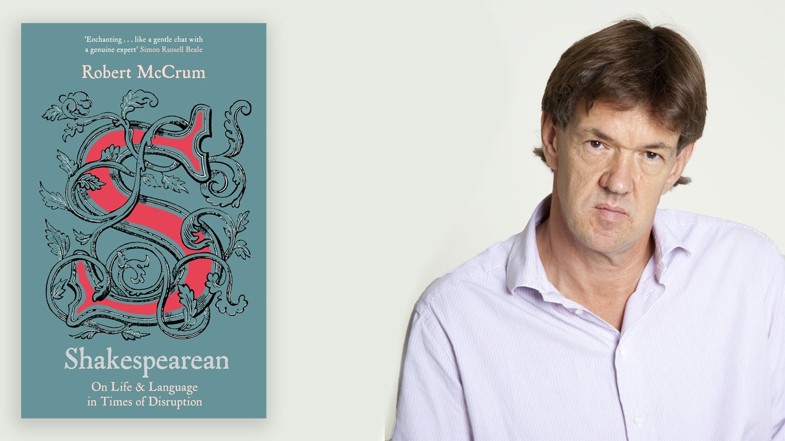 Robert McCrum and the cover of Shakespearean