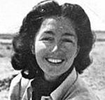 Smiling black and white portrait of Christine Granville