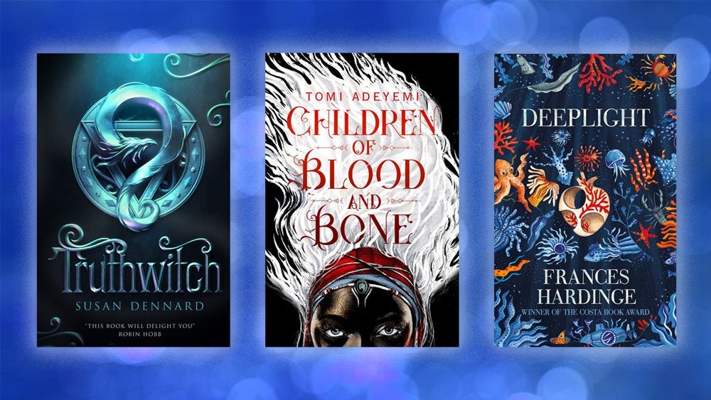 3 YA book covers Children of blood and bone, Truthwitch and Deeplight