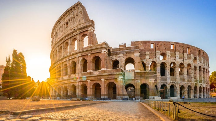 Rome Colloseum at sunset