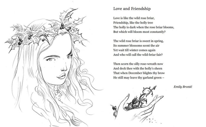 Illustration for Love and Friendship by Chris Riddell