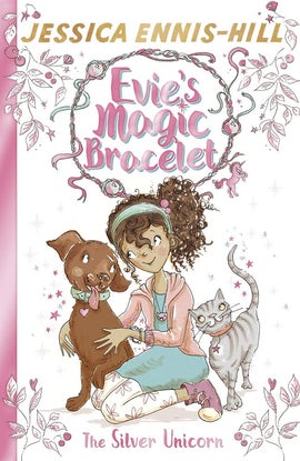 Book cover for Evie’s Magic Bracelet: The Silver Unicorn