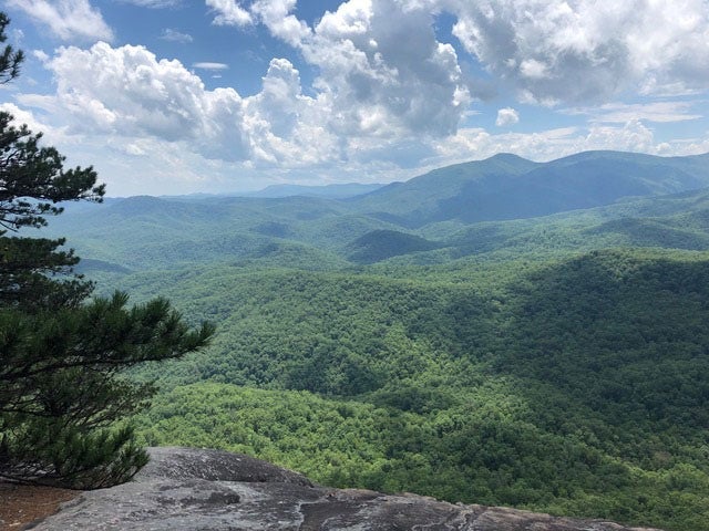 View from Looking Glass Rock in the Blue Ridge Mountains